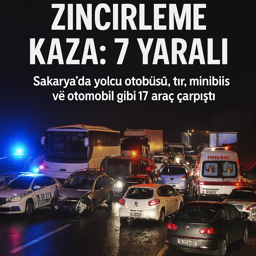 ANADOLU OTOYOLU’NDA ZİNCİRLEME KAZA: 7 YARALI